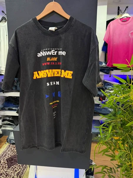 Tshirt noir Delavé