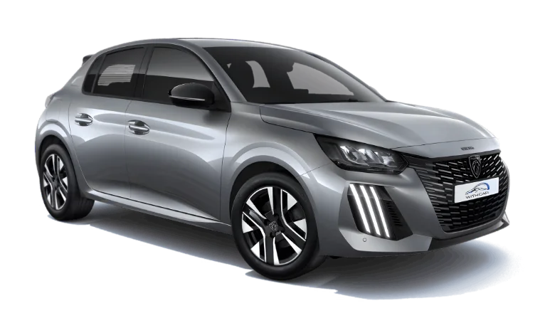 Location de vioture Agadir - Peugeot 208 Gris Artense modèle 2025