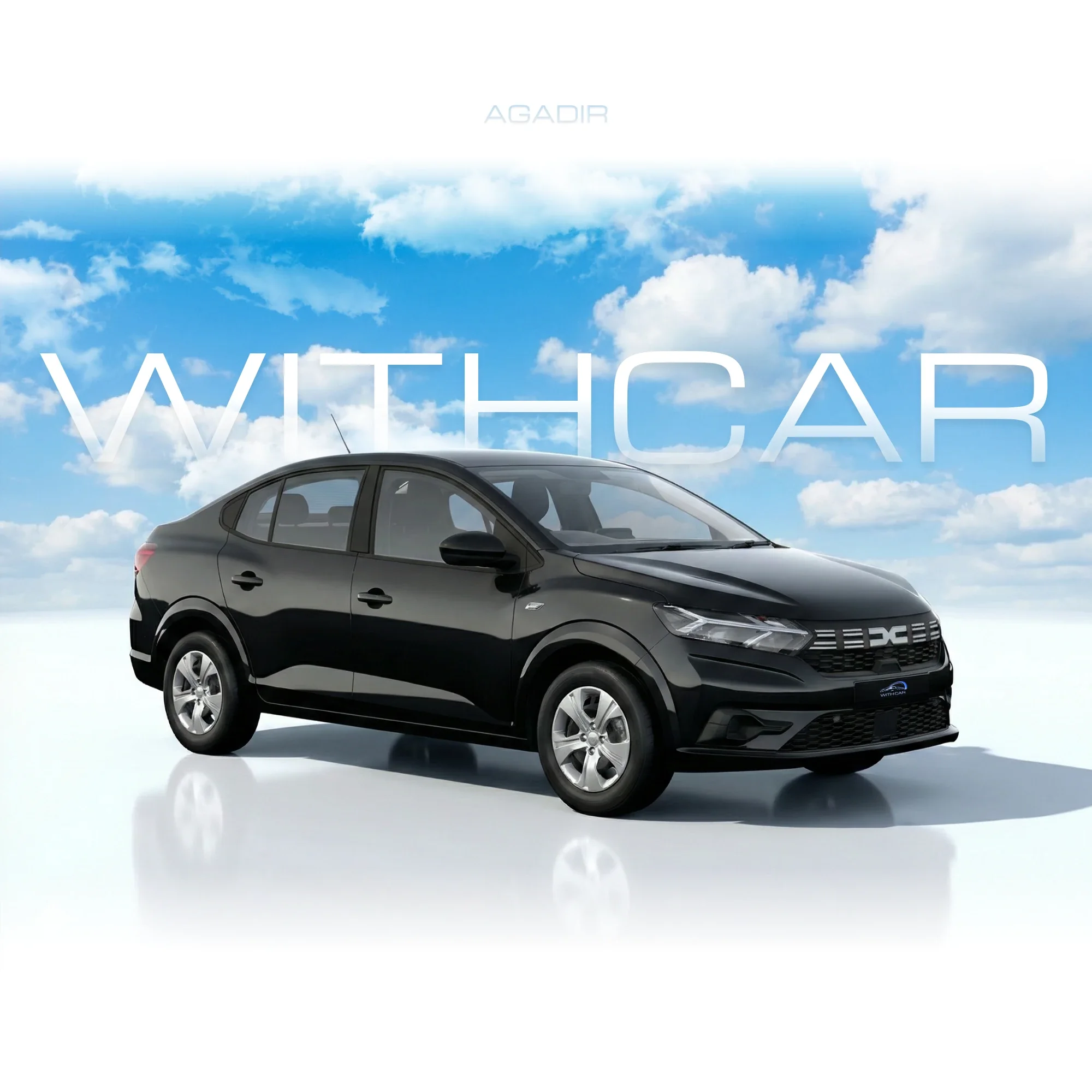 location voiture agadir dacia logan noir withcar agadir