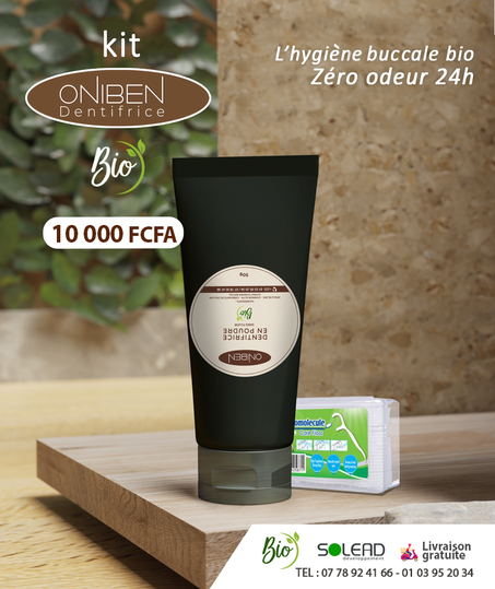 KIT ONIBEN PÂTE DENTIFRICE BIO - SANS FLUOR