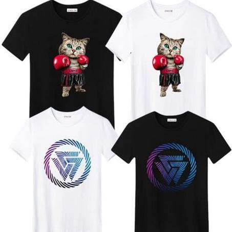 T-Shirt -4 Pièces T-shirts Vêtements-Pour Homme-Noir/Blanc