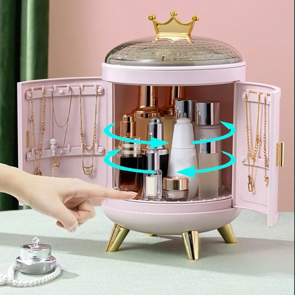 منظم مستحضرات التجميل و المجوهرات + هدية حقيبة مكياج