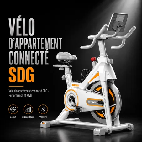 Vélo d'appartement connecté SDG - Performance et style