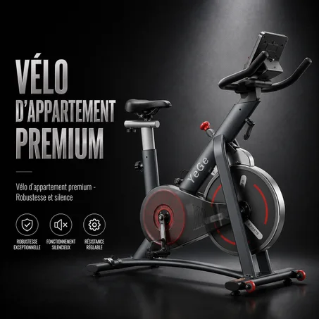 Vélo d'appartement premium - Robustesse et silence