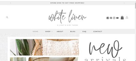 Shopify Theme | White Linen