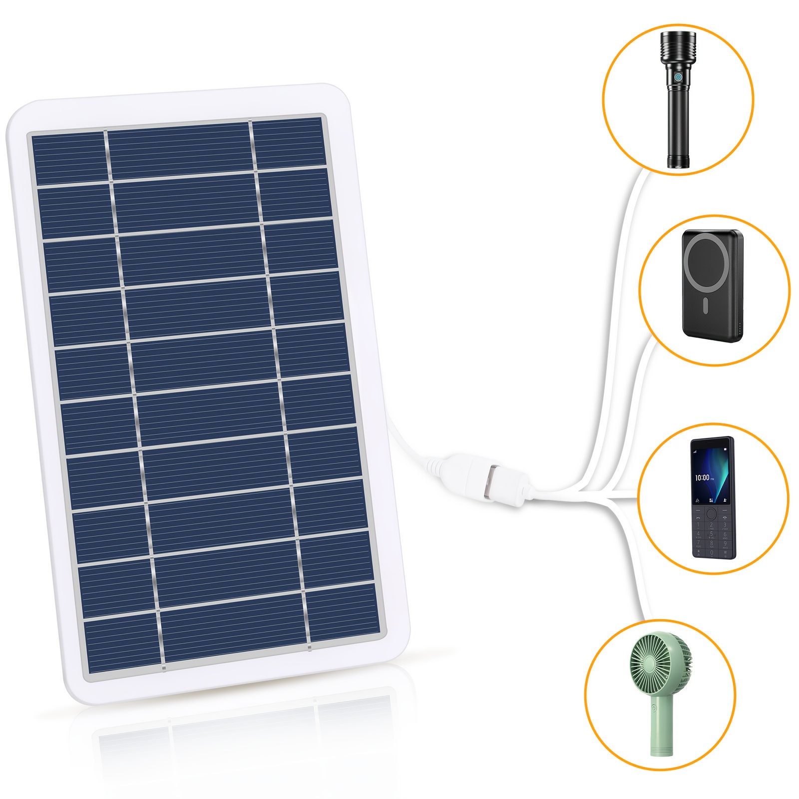 شاحن طاقة شمسية محمول USB ‎5V/2W للتخييم والرحلات