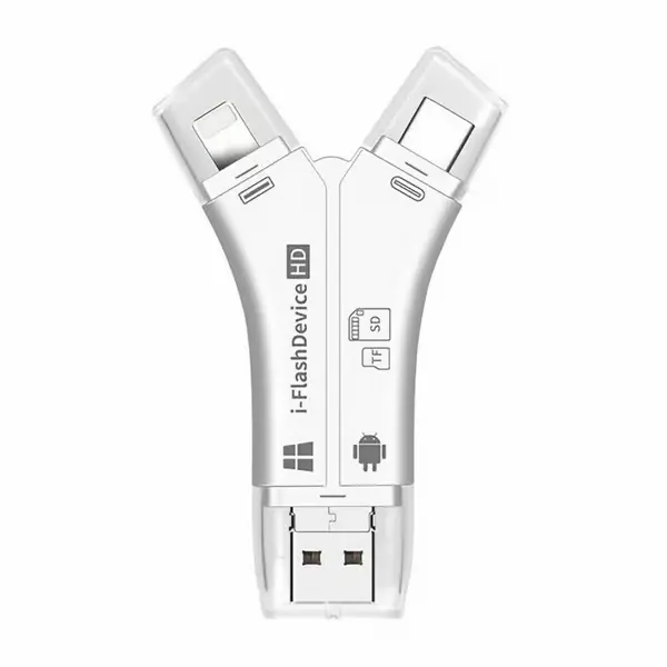 قارئ بطاقات 4 في 1 SD/TF لجميع الأجهزة.