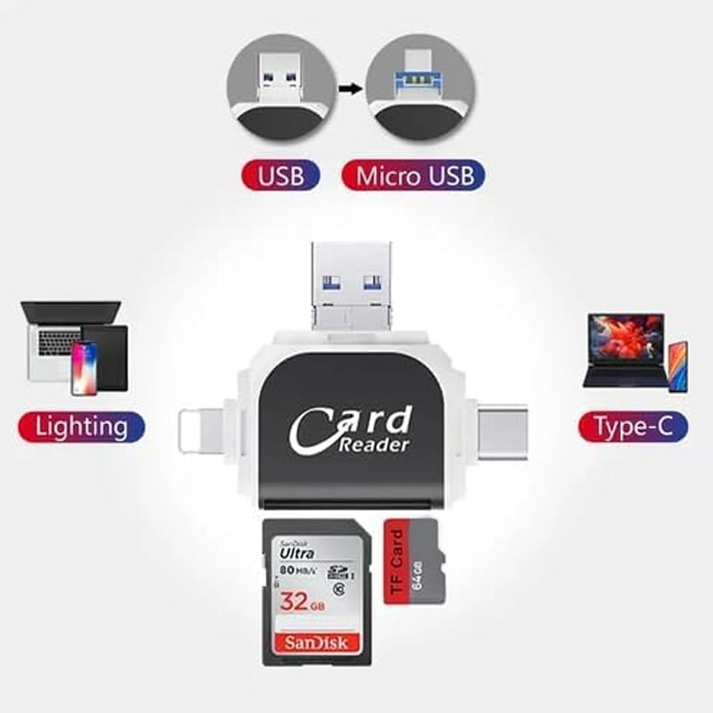 قارئ بطاقات الذاكرة 4 في 1