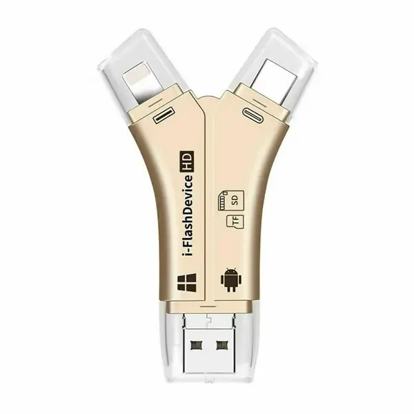قارئ بطاقات 4 في 1 SD/TF لجميع الأجهزة.