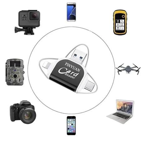 قارئ بطاقات الذاكرة 4 في 1