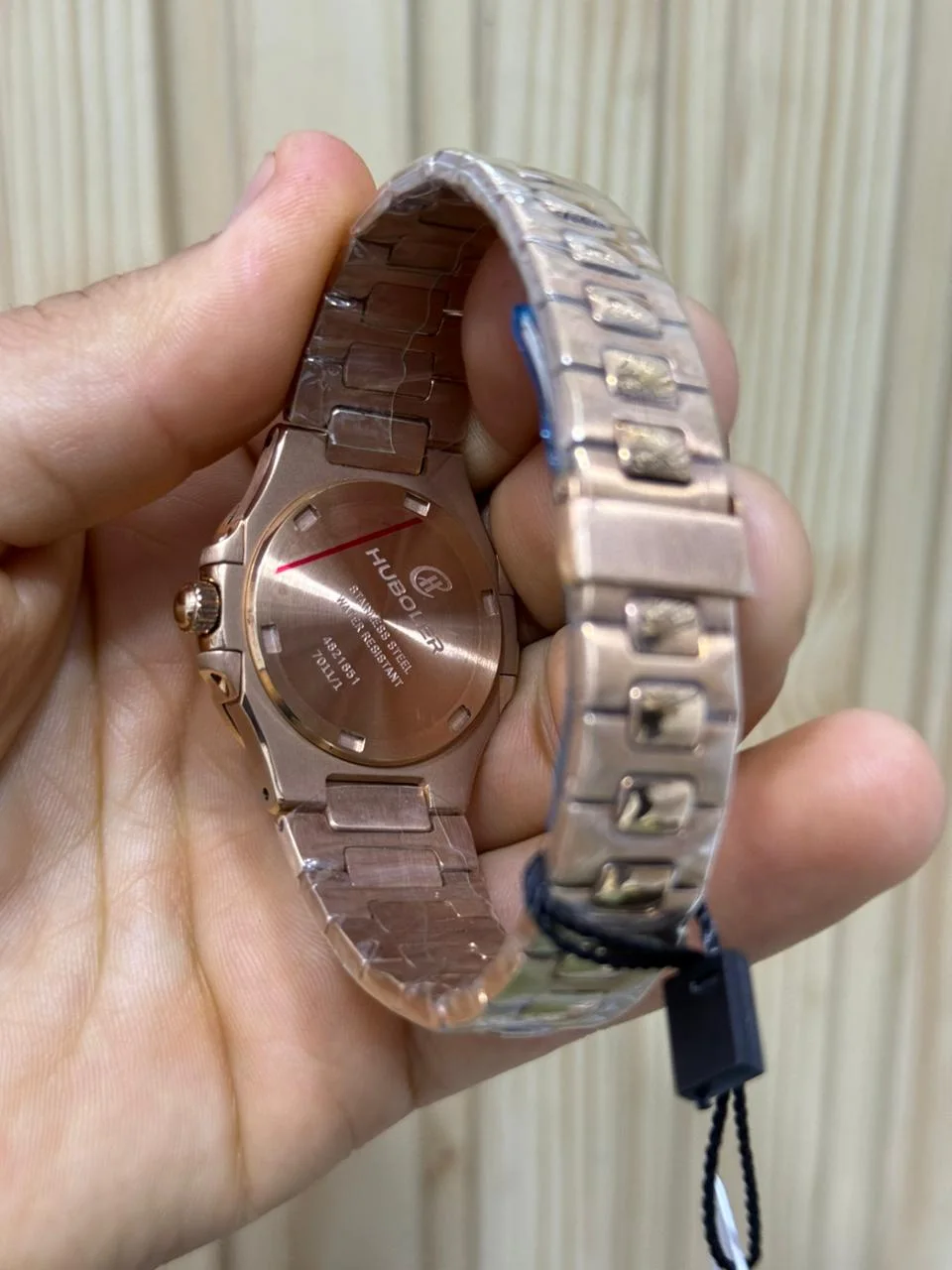 Montre Automatique Hanboro Femme – Élégance Rose Gold & Cadran Bleu Royal