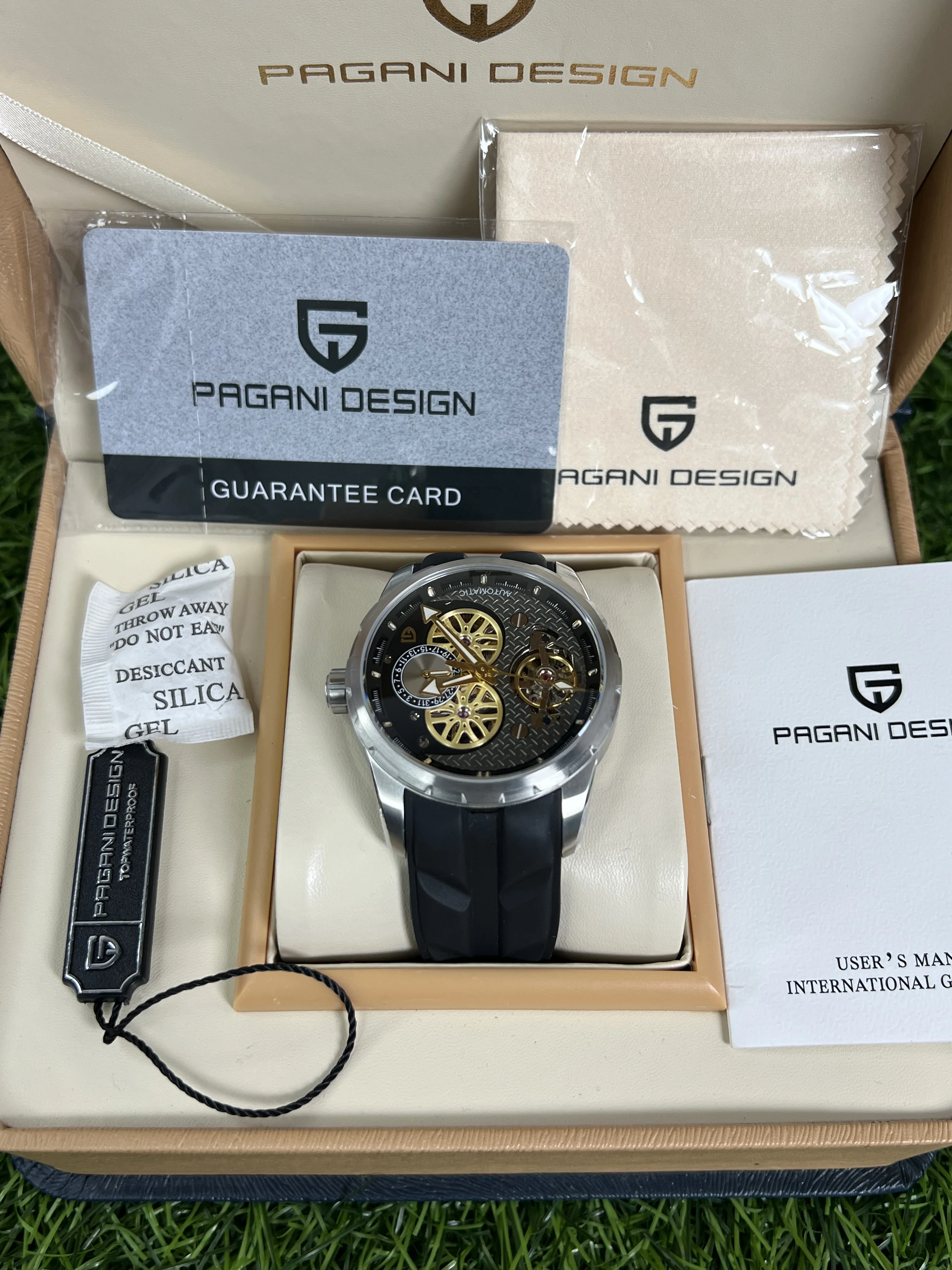 Montre automatique homme Pagani Design PD-YS022 style tourbillon, verre saphir synthétique, lumineuse, élégante casual & business