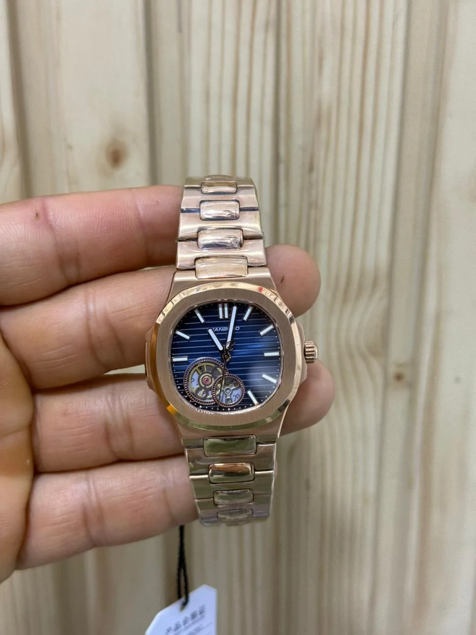 Montre Automatique Hanboro Femme – Élégance Rose Gold & Cadran Bleu Royal