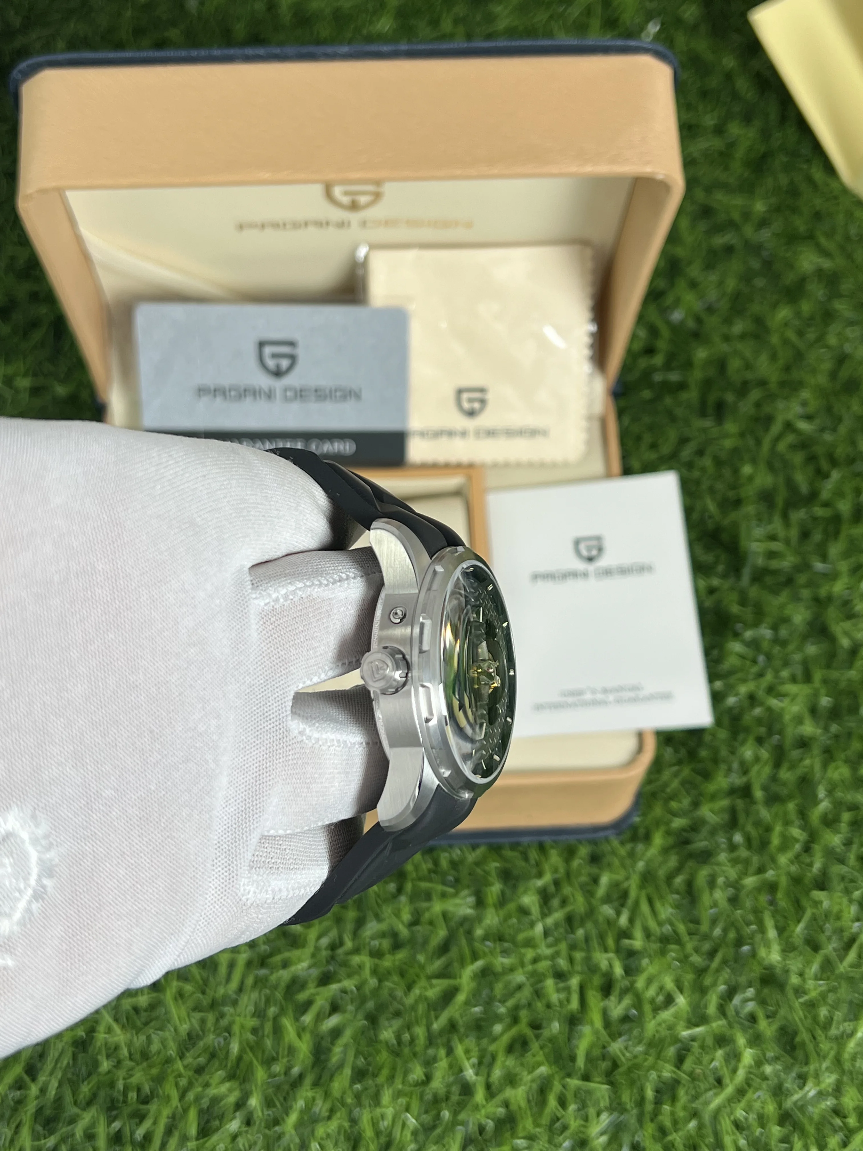 Montre automatique homme Pagani Design PD-YS022 style tourbillon, verre saphir synthétique, lumineuse, élégante casual & business