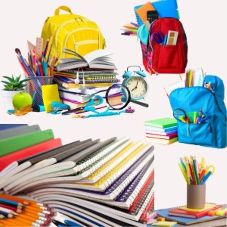 كتب وأدوات مدرسية