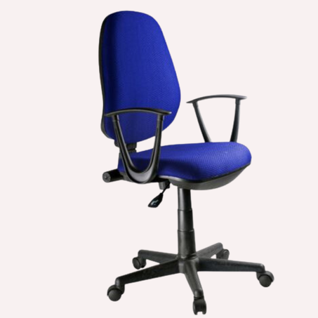 KWESK Fauteuil de bureau bleu réglable et inclinable avec roulettes