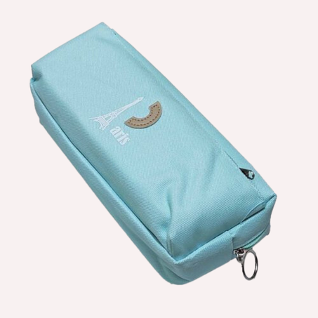 Trousse scolaire bleu, Trousse d'école, Fournitures d'école, Porte-crayon