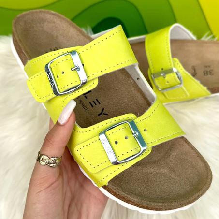 sandales plates Kaley vert pistache