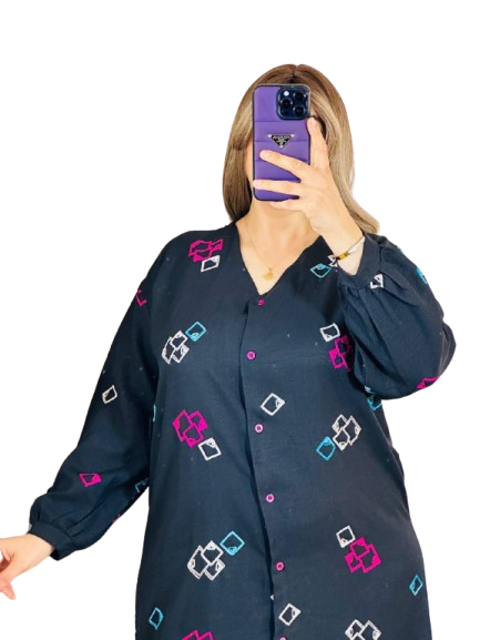 كسوة انيقة توب خيط لولان مطروز