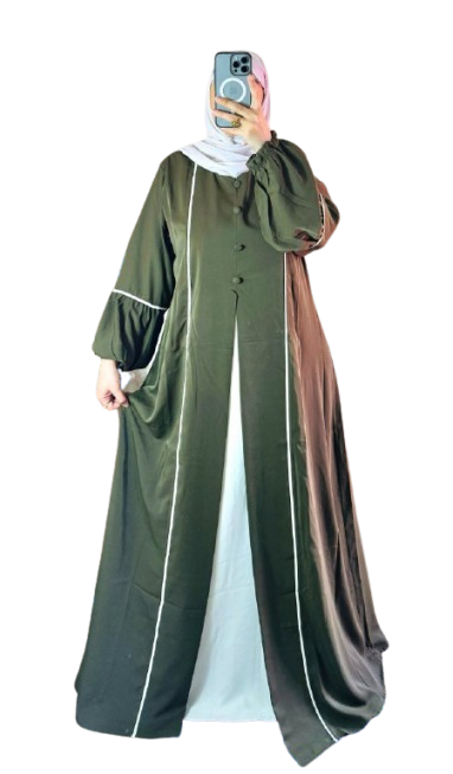عباية طويلة ثوب : كريب روزة krip roza