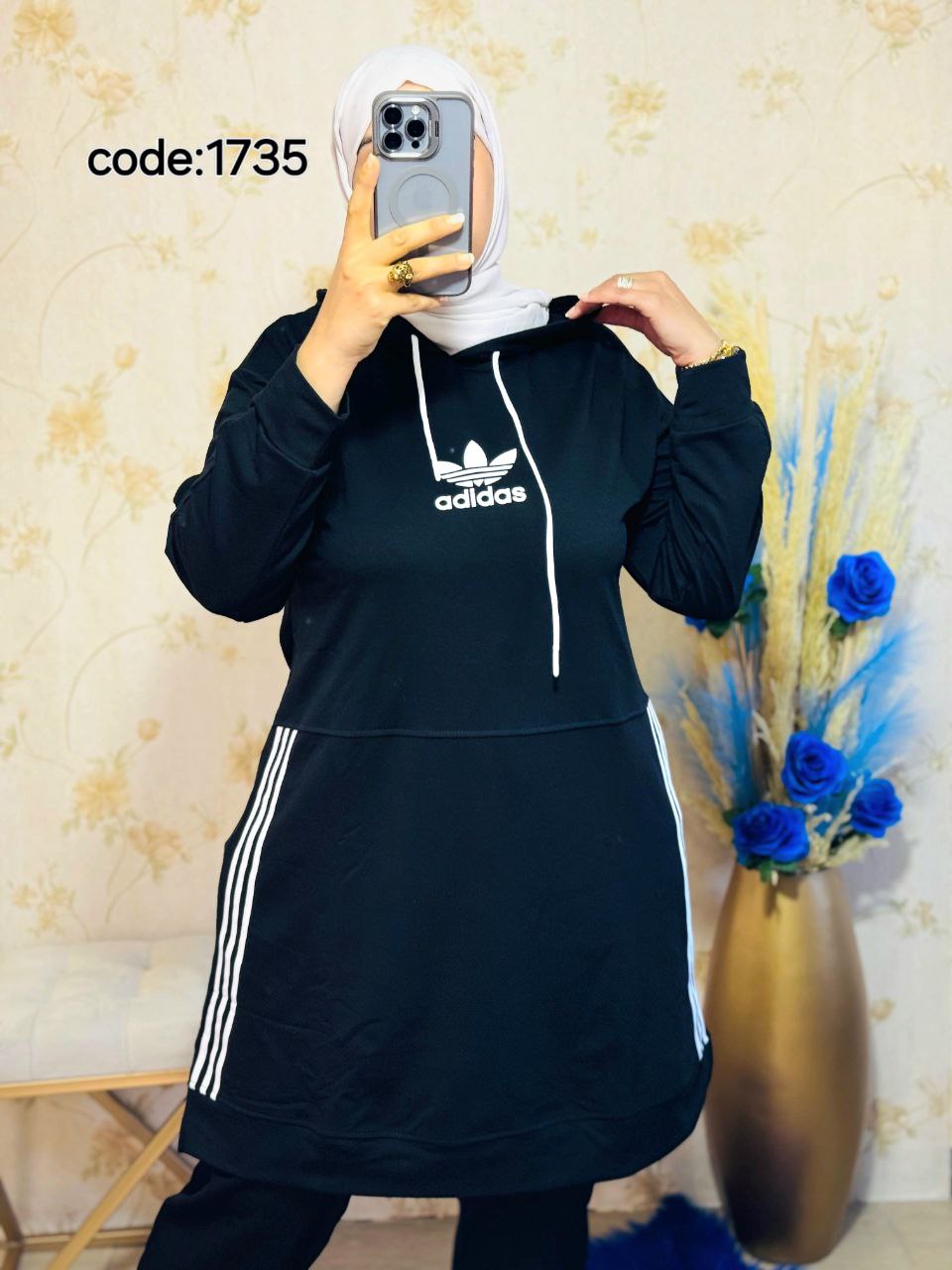 كيطمة طويلة  بالسروال  Adidass  ثوب :  مونطوني