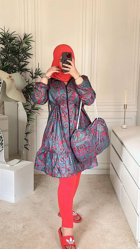 Burkini 4 pièces Bonnet Folard Colone Cumono Tissu polyamide