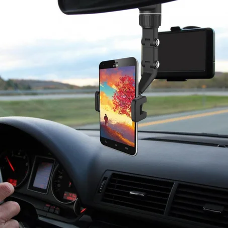 Support de téléphone pour rétroviseur de voiture