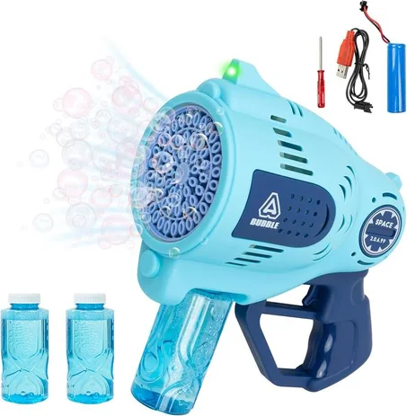 Machine à Bulles Magique Enfant 57 Trous avec Lumières pour Fêtes et Anniversaires