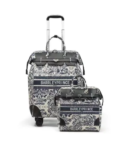 Sac à roulettes double avec grande capacité de rangement pour voyages et déplacements