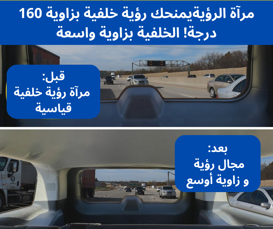 مرآة الرؤية الخلفية ذات الزاوية الواسعة