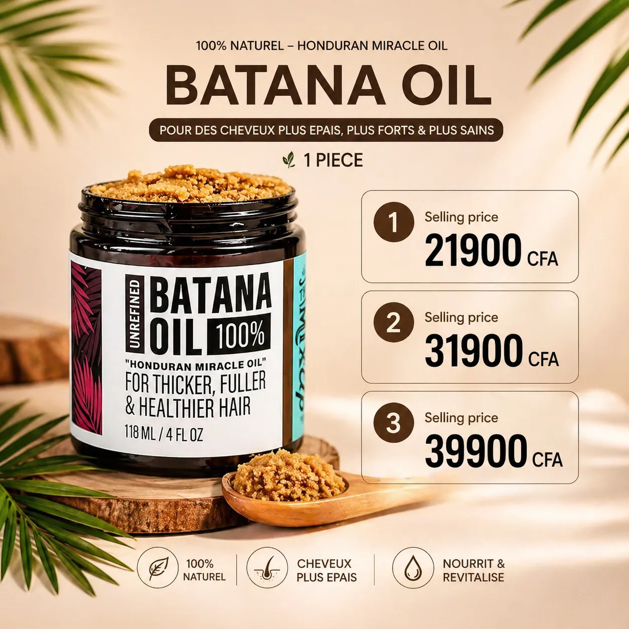 Batana Oil from Honduras - Get Fuller, Thicker, Healthier Hair