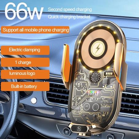حامل شحن لاسلكي مغناطيسي للسيارة بقوة 66 واط