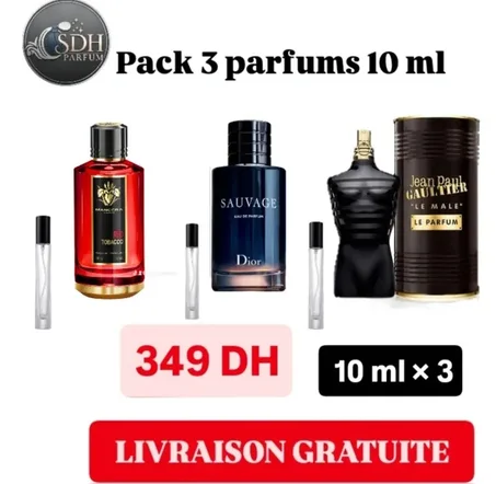 Pack 1 red tobacco + Sauvage + le male le parfum