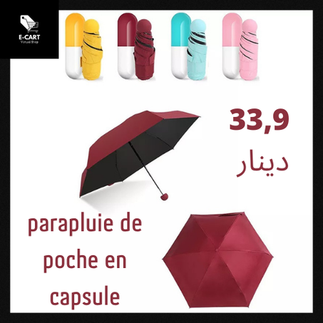 Parapluie de poche en capsule