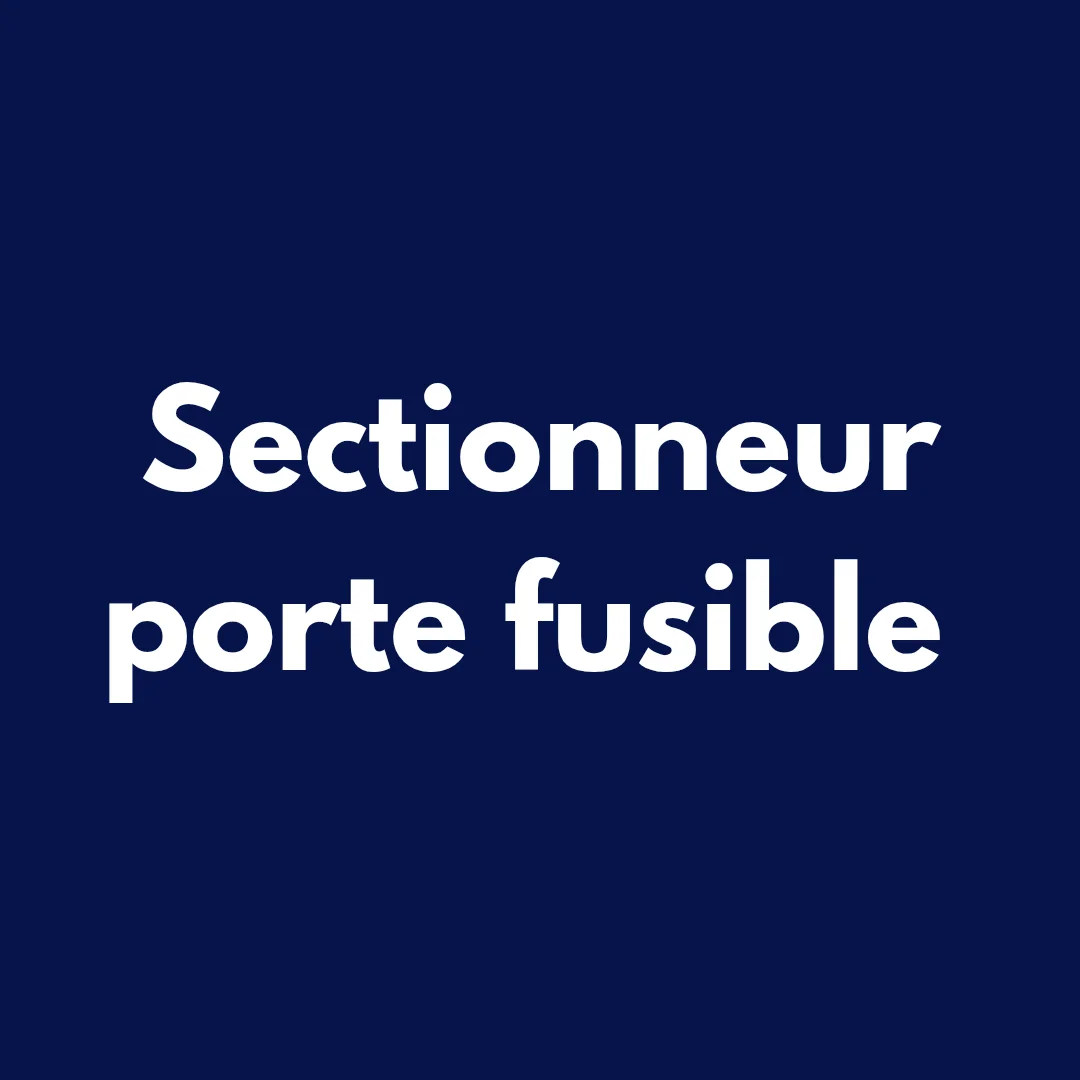 Sectionneur porte fusible