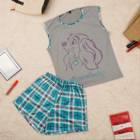 بيجامة حريمي شورت/بنطلون الوان مميزة