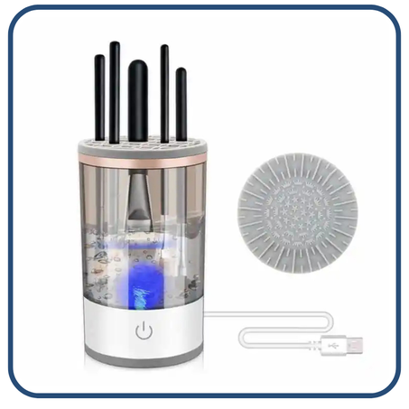 منظف فرش المكياج الكهربائي 3 في 1