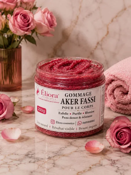 مقشر الجسم بالعكر الفاسي Gommage Corps à L'Aker lfassi