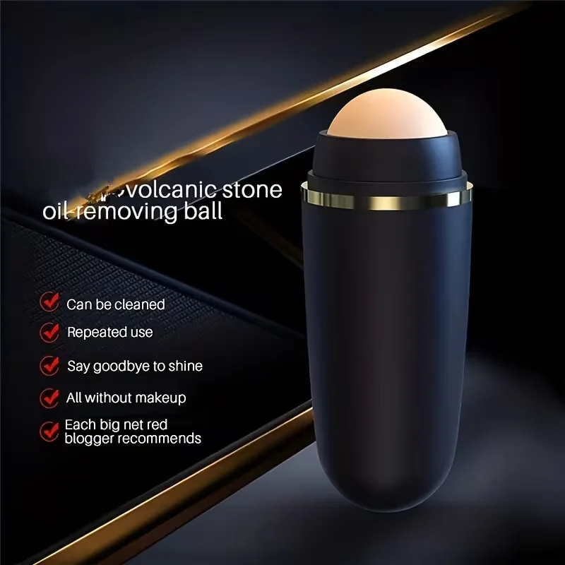 2in 1 oil absorbing volcanic roller volcanic   for face volcanic   roller portable reusable oil control on the go   remove     for oily skin Product details 2
