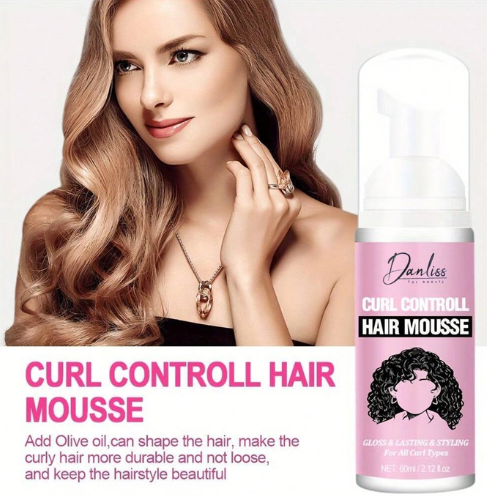 رغوة تجعيد الشعر لتحسين مظهر الشعر المجعد أو المموج