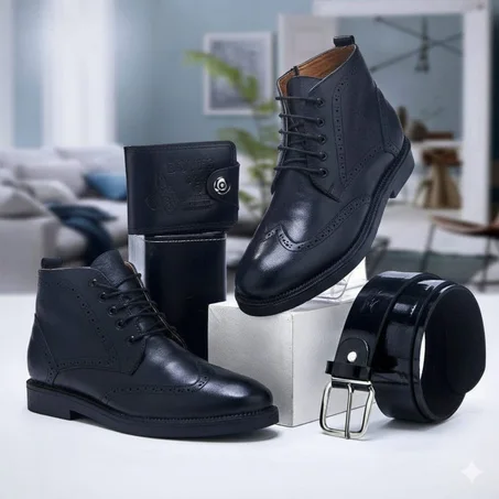 طقم الأناقة المتكامل – لإطلالة رجالية لا تُنسى! ✨