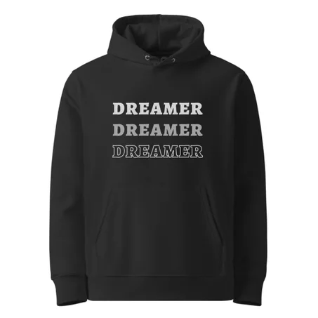 - DREAMER - هودي أسود للرجال والنساء