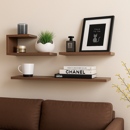 📚 ثلاثة رفوف أنيقة لترتيب منزلك بلمسة عصرية