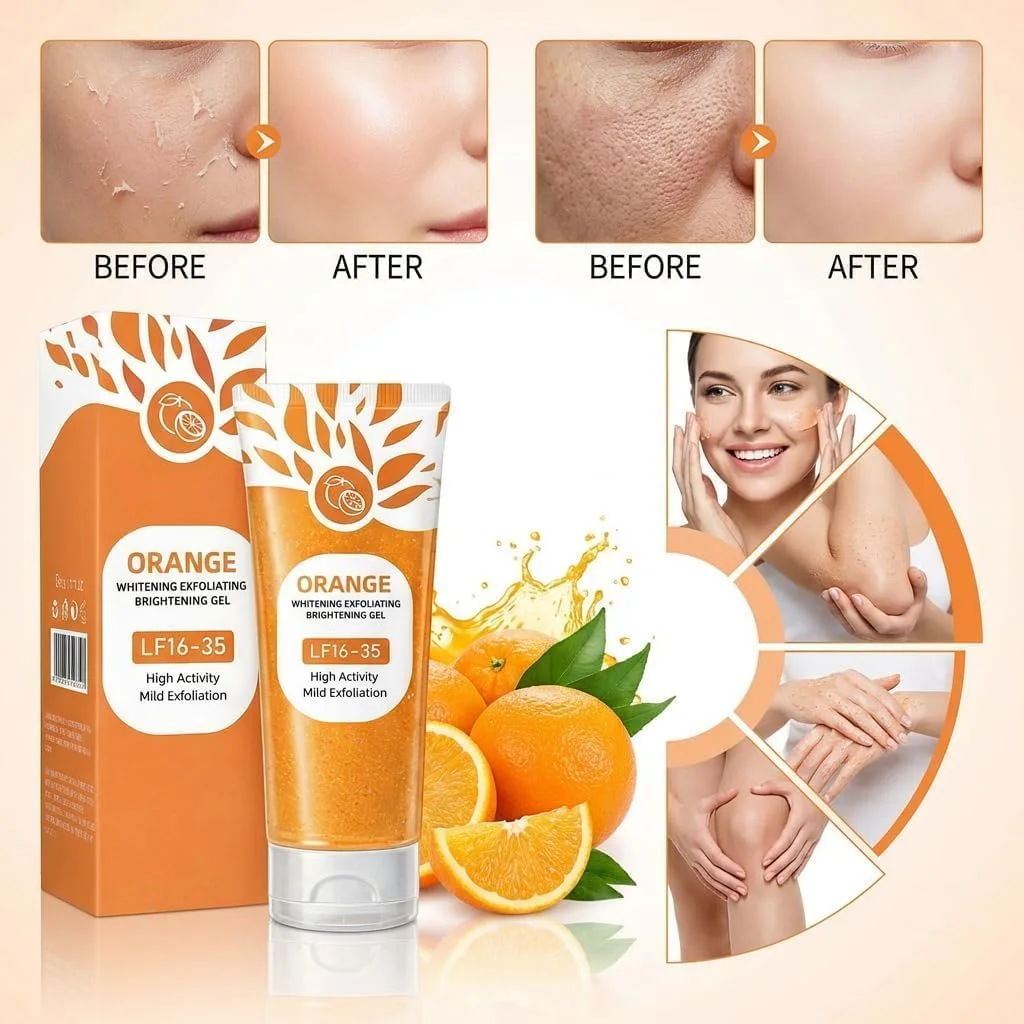 Orange enzymes exfoliating brightening gel