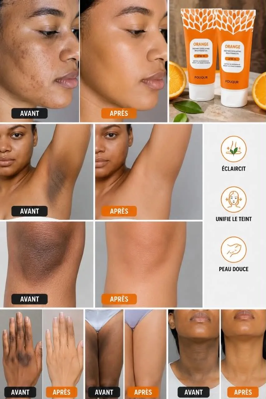 Orange enzymes exfoliating brightening gel