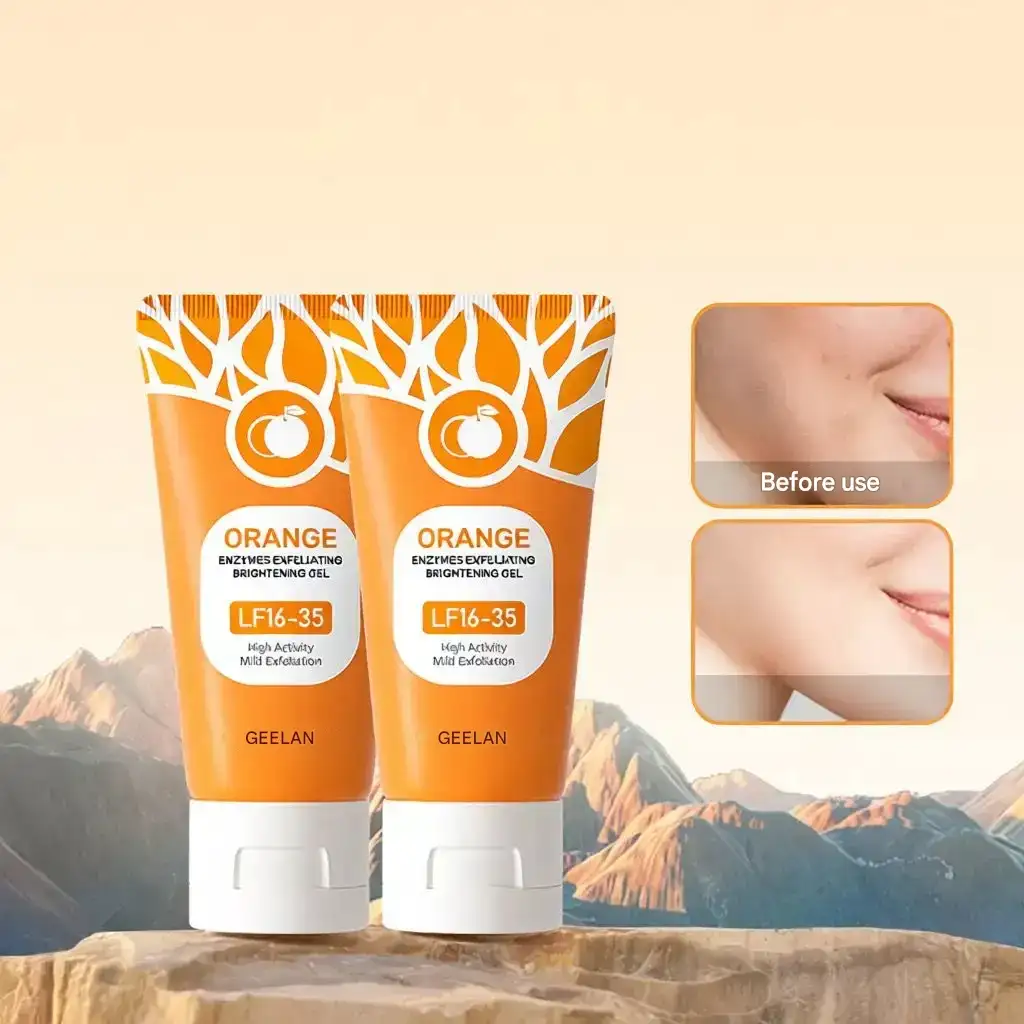Orange enzymes exfoliating brightening gel