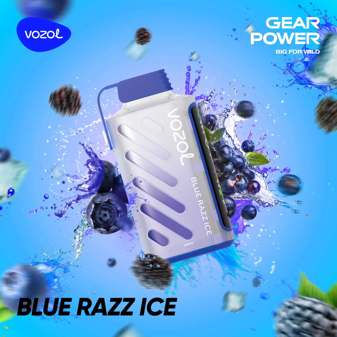 VOZOL GEAR POWER 20K BLUE RAZZ ICE