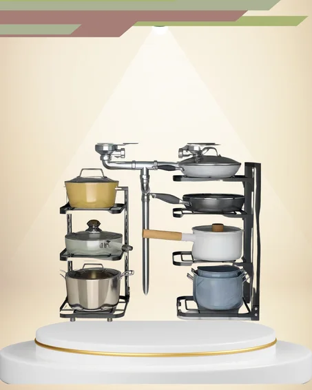 منظم تخزين الرف للمطبخ