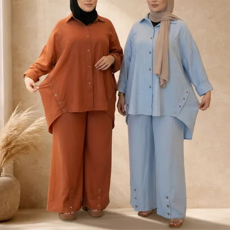أنصومبل من قطعتين بقصة Oversized