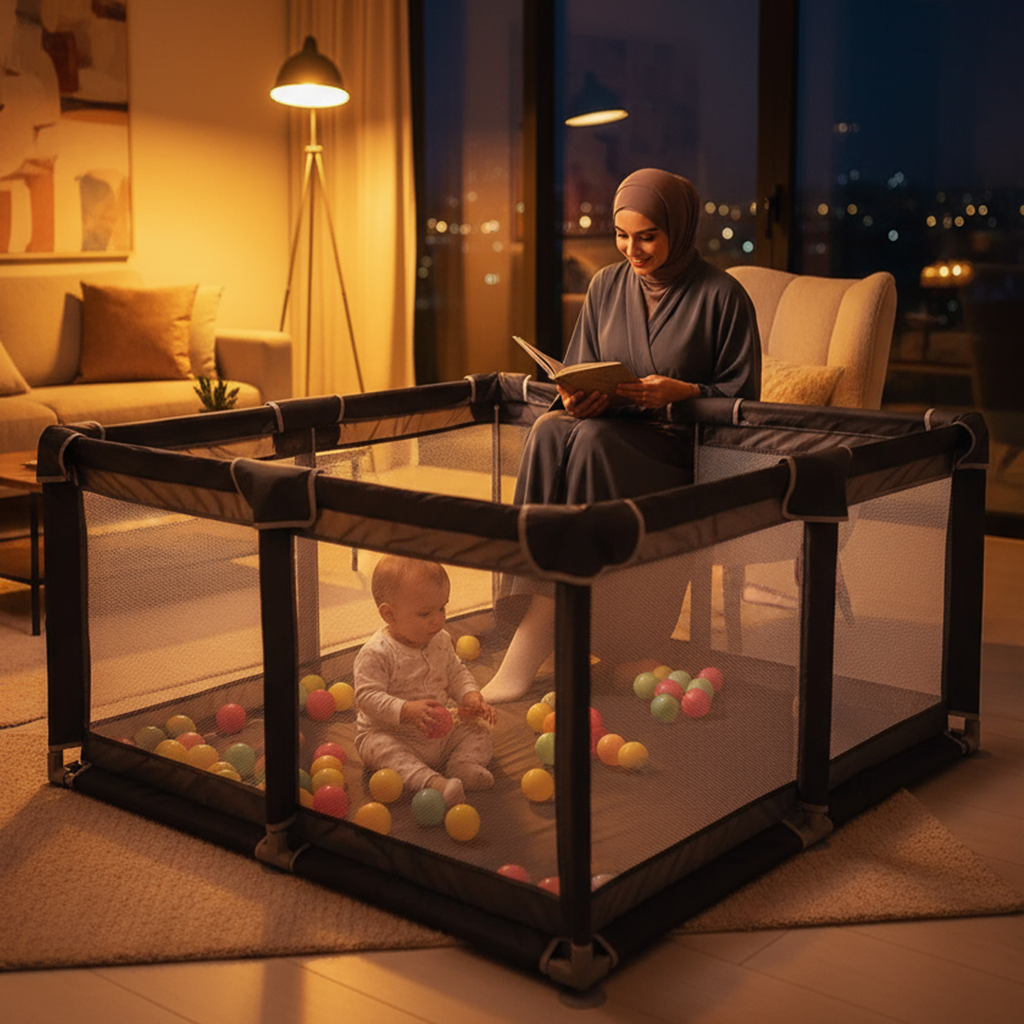 ساحة كورنر لعب للاطفال من فينيسين، 200 × 180 سم للاطفال الصغار